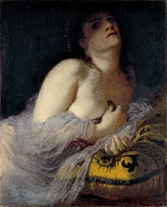 Arnold Bocklin Paintings Drucke: The Death of Cleopatra (first version). Artist: Bocklin, Arnold (1827-1901)