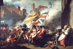 Der Tod des Majors Peirsoun, dem 6 Januarjahr 1781 und dem Jahr der Ausstellung im Jahre 1783. Künstler: John Singleton Copley