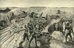 Victorian Era Military Drucke: The Debacle: On the Track on a Fleeing Command, 1901. Creator: HC Seppings Wright