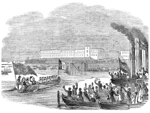 Prince Albert Of Saxe Coburg Gotha Drucke: The Debarkation, 1844. Creator: Unknown