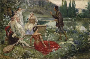 Oil On Canvas Art Drucke: The Decameron