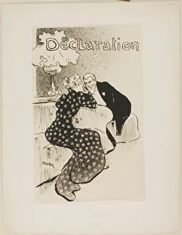 Théophile Alexandre Steinlen Artwork Drucke: The Declaration, 1894. Creator: Theophile Alexandre Steinlen