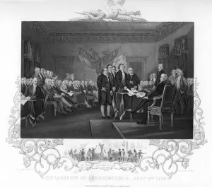 Declaration Of Independence Art Drucke: Declaration of Independence, 1776 (c1817-c1819). Artist: J Rogers