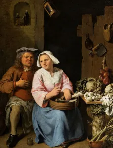 Dutch Fine Art Images Drucke: Declaration of love, 1706. Creator: Haeften, Nicolaes van (1663-1715)