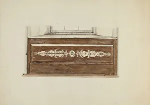 Zusätzliche Paneele unter dem Fenster, um ca. 1938 von Albert Pratt geschaffen wurden