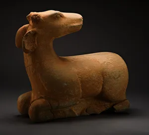Asian Animal Art Drucke: Deer, c.8th century. Creator: Unknown