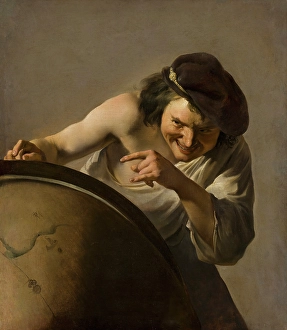 Ancient Greek Philosopher Art Drucke: Democritus, the Laughing Philosopher. Creator: Johannes Moreelse