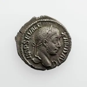 Ancient Roman Coins Drucke: Denarius of Severus Alexander, A.D. 222-235. Creator: Unknown