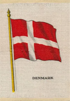 Danish Flag Drucke: Denmark, c1910