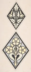 Entwurfszeichnung, um 1883 auf früheren Entwürfen basierend; Künstler: Christopher Dresser