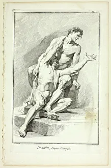 Nude Male Figure Drawing Drucke: Design: Grouped Figures, from Encyclopédie, 1762/77. Creator: Benoit-Louis Prevost