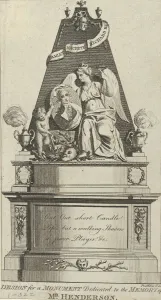 Metropolitan Museum Of Art Engravings Drucke: A Design for a Monument Dedicated to the Memory of Mr. Henderson, 1786. 1786