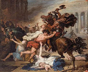 Classicism Fine Art Images Drucke: Destruction of Jerusalem by the Romans (Study)