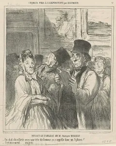 Gustave Moreau Paintings Drucke: Devant le tableau de M. G. Moreau, 19th century. Creator: Honore Daumier