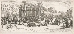 Black And White Etching Art Drucke: Devastation d'un monastere (Destroying a Monastery)