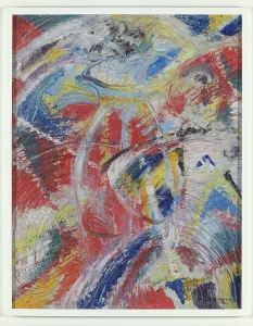 Entwicklung eines Themas in Rot: Karneval, 1914. Künstler: Jules Schmalzigaug