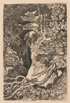 Antique Prints For Sale Online Drucke: Devils Bridge, Cardiganshire, 1837. Creator: John Sell Cotman (British, 1782-1842)