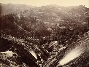 Teufelskessel, Geyserfälle, Blick nach unten, 1868-70. Schöpfer: Carleton Emmons Watkins