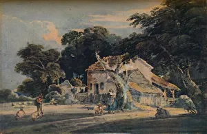 Thomas Girtin Artwork Drucke: A Devonshire Farm, c1798, (1921)