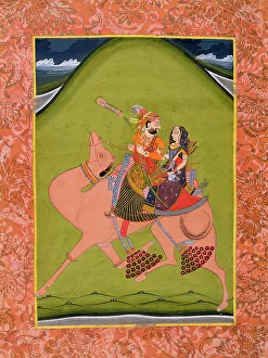 Dhola und Maru auf einem Kamel, um 1830 von unbekannter Hand gemalt