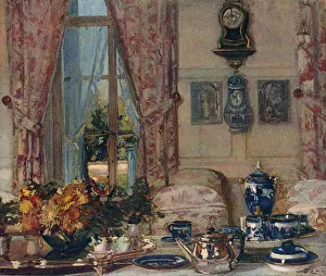 Das Esszimmer in Offranville, um 1909. Künstler: Jacques Émile Blanché