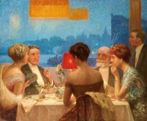 Swedish Fine Art Images Drucke: Dinner company