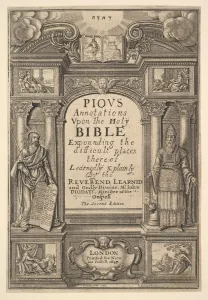 Wenceslaus Hollar Etching Drucke: Diodati. Pious Annotations, 1648. Creator: Wenceslaus Hollar