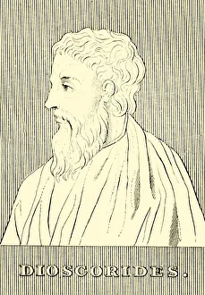 Ancient Greek Scientist Drucke: Dioscorides, (c40-90 AD), 1830. Creator: Unknown