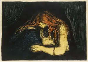 Drucke von Der Vampir II, 1895-1900. Privatbesitz Edvard Munch Drucke: Der Vampir II, 1895-1900. Künstler: Munch, Edvard (1863-1944)