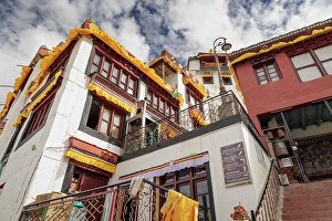 Buddhist Architecture Asia Drucke: Diskit Monastery, Nubra Valley, Ladakh, India, 2023. Creator: Peter Thompson
