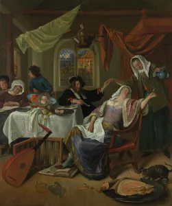 Jan Steen Drucke: Das unzivilisierte Hausgesinde, um 1663/64. Künstler: Jan Steen