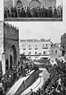 Fernfronten, in Jerusalem; Die Rede vom 11. Dezember 1917, der Erklärung... 1917. Schöpfer: Unbekannt.