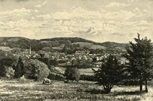 Nineteenth Century English Landscapes Drucke: Dorking, from the Road to the Denbies, 1898. Creator: Unknown