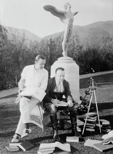 Douglas Fairbanks und Edward Knoblock, zwischen ca 1915 und ca 1920. Schöpfer: Bain News Service