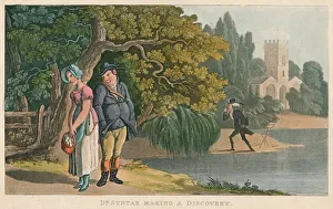 Thomas Rowlandson Drucke: Dr Syntax Making a Discovery, 1820. Artist: Thomas Rowlandson