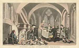 Fox Hunting Art Drucke: Dr Syntax and the Superannuated Fox Hunter, 1820. Artist: Thomas Rowlandson