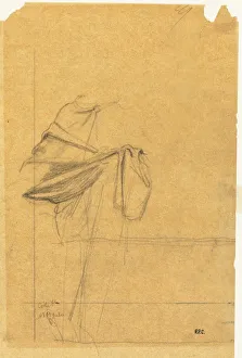 Studie der Vorhänge, zweite Hälfte des 19. Jahrhunderts. Ersteller: Pierre Puvis de Chavannes (Französischer Künstler, 1824-1898)
