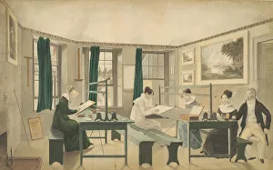 Heritage Art In USA Drucke: The Drawing Class, 1810/13. Creator: Unknown