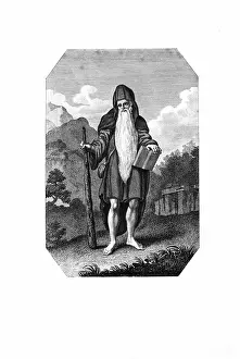 Neoclassicism Fine Art Images Drucke: A Druid, 1803. Creator: Anonymous