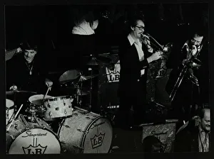 Hertfordshire Drucke: Trommler Louie Bellson und sein großes Band spielte am Theater Forum in Hatfield im Bezirk Hertfordshire 1979