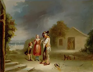 American Heritage Artwork Drucke: The Drunkard's Plight, 1845