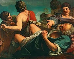Die Trunkenheit des Noach. Schöpfer: Tiarini, Alessandro (1577-1668)