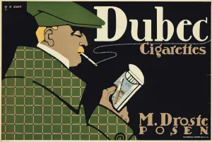 Antique Advertising Posters Drucke: Dubec Cigarettes, c1910
