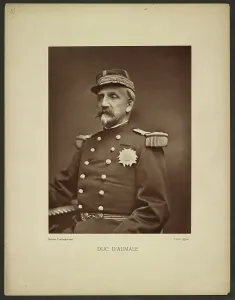 Black And White Military Uniform Drucke: Duc d'Aumale, 1878. Creator: Eugene Appert