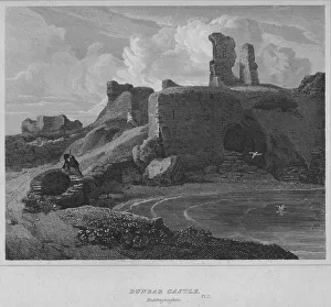 East Lothian Landmarks Drucke: Dunbar Castle, Haddingtonshire, 1814. Artist: John Greig