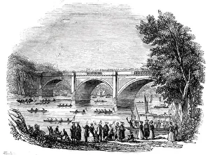 British Sport History Drucke: The Durham Regatta, 1844. Creator: Unknown