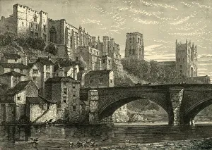 Drucke von Durham von der River, 1898 Burg Und Kathedrale Von Durham Drucke: Durham vom Fluss, 1898. Schöpfer: Unbekannt.