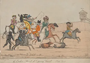 British Heritage Art Prints Drucke: The Easter Hunt at Epping Forest, Plate First, 1800-1820. Creator: Unknown