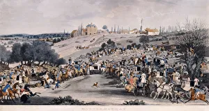 Historical Horse Riding Images Drucke: Easter Monday, 1820 - Epping Forest, Essex. Artist: James Pollard