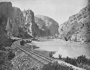 Monochrome Railway Photography Drucke: Echo Cliffs, Canyon of the Grand River, Colorado, c1897. Creator: Unknown
